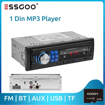 ESSGOO 1 Din MP3 Player za Auto-Radio Audio Bluetooth USB Auto-Središnji Multimedijalni Stereo Sa Ekrana Digitalni Prikaz AUX Ulaz