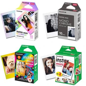 Fujifilm Instax Mini Film Mini 9 foto papir 10/20/30 Listova Bijela crno-bijeli Duge Tjestenine Za Fotoaparata Instant Mini 7s 8 70 90