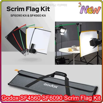 Godox SF4560 SF6090 Scrim Flag Kit Prijenosni Рамный Difuzor Reflektor, kvačicu za meko svjetlo, уменьшающий svjetlo za Studijske snimanja