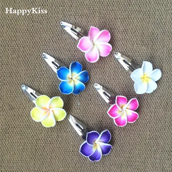HappyKiss 1 kom. havajski cvijet djeveruša nakit za kosu pjene traka havajski cvijet плюмерии elastična mekana cvijet breskve BB isječak