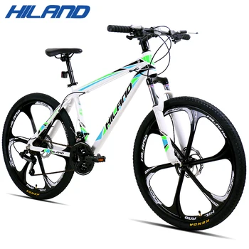 HILAND 26 inča 21 Brzina Aluminijski Ovjes Vilica Bicikl Dvostruki Disk Kočnica Mountain Bike i Besplatan Dar Krila