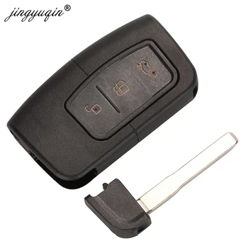 jingyuqin Smart Remote Key Shell Torbica 3 Gumb za Ford 2016 + Focus, Mondeo Galaxy S-Max i C-Max, Kuga Zamjena Kućišta bez ključa