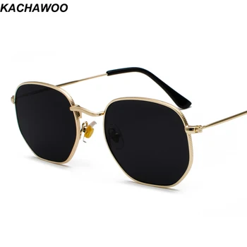 Kachawoo berba zlatne sunčane naočale gospodo u kvadratni metalni okvir srebrno-smeđe crnci male sunčane naočale ženski unisex ljetni stil