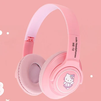 Kawai Anime Crtani film Kt Mačka Bežične Slušalice Slatka 3,5 mm Ožičen Slušalice Bluetooth Slušalice Za PS4 MP3 Player Poklon Za Djevojčice