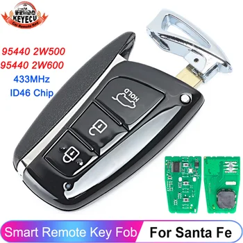 KEYECU 3 Tipke Smart Remote Auto Privjesak 433 Mhz ID46 Čip 95440 2W500/95440 2W600 Za Hyundai Santa Fe 2012 2013 2014 2015
