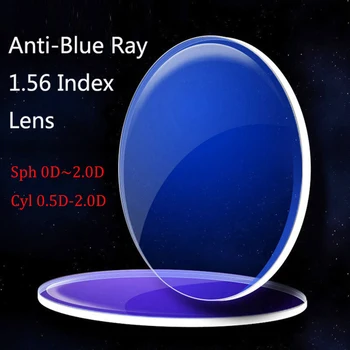 Kirk Anti-Blue Ray Objektiv 1,56 Indeks Kratkovidnosti Recept Računalne Optičke Leće Za Zaštitu Očiju Naočale Za Čitanje CYL0.5-2.0 D