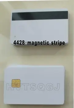 Kontakt kartica SLE4442 s čipom ISO7816 od PVC-a Smart IC s 2750oE Hi Co Mag-stripe-10шт