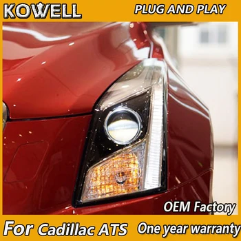 KOWELL Auto-Stil za Cadillac ATS Svjetla 2014-2015 ATS-L LED Lampe DRL Биксеноновая Objektiv Visoke Kratka Svjetla Парковочная maglenka