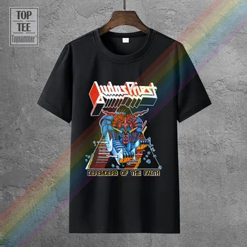 Košulja Judas Priest Vintage Majica 1984 Defenders Of The Faith Tour Heavy Metal Moderan Majice Slim Fit s Okruglog Izreza