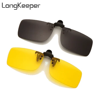 LongKeeper Trg Sunčane Naočale Na Клипсе Gospodo Polarizovana Photochromic Sunčane Naočale Žute Leće Auto Naočale Za Noćnu Vožnju Pribor