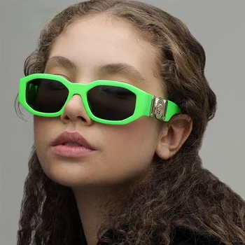Luksuzni Zelene Ženske Sunčane Naočale u Vintage Šareni Okvir S Malo Pravokutnik, Muške Sunčane Naočale UV400 Za Vožnju Occhiali Oculos