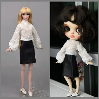 Lutka Profesionalna odjeća, Haljina je odijelo za Barbie 1/6 Lutkarski haljina za Blyth Pribor top sa zelenim rukavima suknja Dječje Igračke Poklon za djevojke