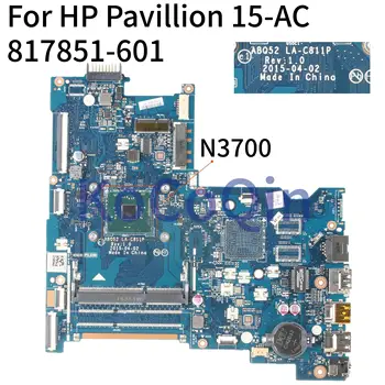 Matična ploča laptopa KoCoQin Za HP Pavillion 15-AC Core N3700 SR29E Matična ploča 816812-001 816812-601 ABQ52 LA-C811P