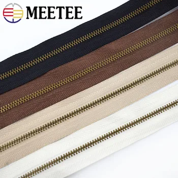 Meetee 2 metra 3 # Metalni Zatvarač Za Šivanje Kompleta Za Popravak Munje Kaput Odjeća Torba Munje Sportski Pribor Za Odjeću DIY