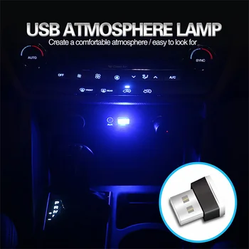 Mini USB Svjetlo LED Auto-Difuzno Svjetlo Neonski Unutarnje Svjetlo za Vozila Jeep Renegade A6 C8 Led Bar Tesla Model 3 2022 Pribor