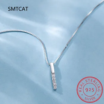 Minimalistički 925 sterling srebra geometrijski ogrlica AAA Cirkon sjajne duge kocka nakita djevojke rođendan помолвка poklon