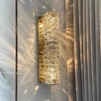 Moderan Luksuzni Zidna Lampa Crystal LED Zidna Svjetiljka Svijetli Zidna Lampa za Dnevni boravak Pozadina Prolaz Mali Hotel Deco Rasvjeta