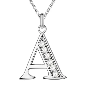 Mozaik ogrlica sa slovima, donje nakit ogrlice za žene, srebro 925 sterling