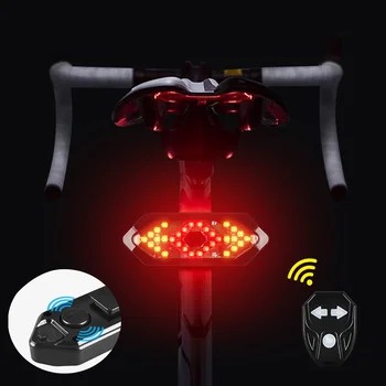 MTB Bicikl dugo Svjetlo skrenite signali Daljinsko Upravljanje Biciklistička Pokazivač Smjera LED USB Punjiva Biciklistička dugo Svjetlo