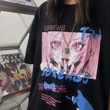 Muška majica s anime po cijeloj površini, Free t-shirt u stilu grunge, Steampunk, Gothic Muška t-Shirt, Ljetna Odjeća u stilu Харадзюку, E-Girl, Kawai, Y2k, Estetski Vrhovima