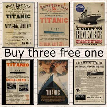 New York Times Povratak Titanica iz НьюЙорка u Europu Plakat Brodolom Titanica Stara novine Klasicni Kraft papir
