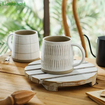 Nordijsko Keramičke Kava Bubalo sa ručno oslikanim, Japanski Šalica Za Mlijeko, Kreativni, Čaša Za Vodu, Gruba Keramika, demitasse, Kava Posuđe