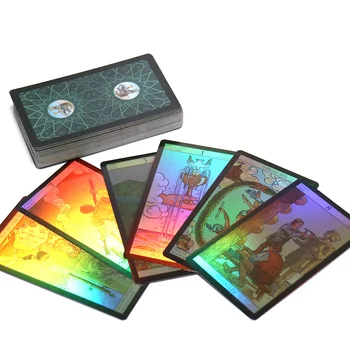 Nova vizija Shine riderTarot kartice Engleski Španjolski francuski jezik proricanja sudbina Holografska igra Tarot darove za djevojčice
