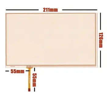 Novi 9-inčni 4 4-žični Osjetljiv zaslon na dodir za HSD090IDW1/AT090TN10 12 zaslon osjetljiv na dodir, veličina: 211 mm * 126 mm