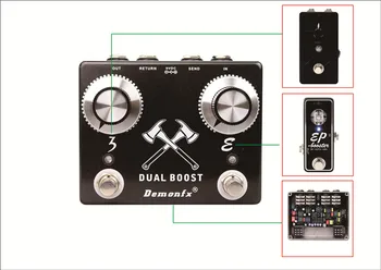 NOVI high-end dual servo Demonfx 3 Boost i E Poticaj u jedne pedale s petljom FX za pedale i efekte za gitare