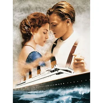 NOVI Puni Kvadratnom Bušilica 5D DIY Diamond Slika Titanic Par 3D Vez Križić Mozaik vještački Dijamant Kućni Dekor