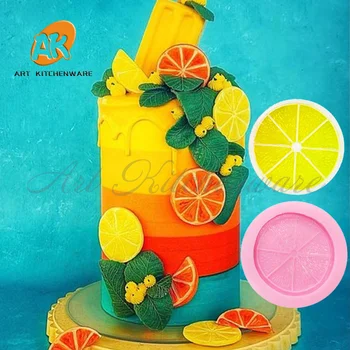 Novi Voćni Naranča Naranča Krišku Limuna Svega Šećerna Kolač Silikonska Forma Čokolade Oblik DIY Obrazac Za Uređenje Pečenje
