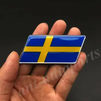 Novi Zastava Švedske Automobilske Amblem Ikonu Dar Saab Motocikl Izglađivanje Naljepnice Naljepnica