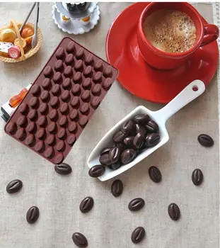 Oblik zrna kave Silikonska oblik ručne izrade Čokolade čokolada gluposti oblik za tortu kalup za pečenje DIY alata