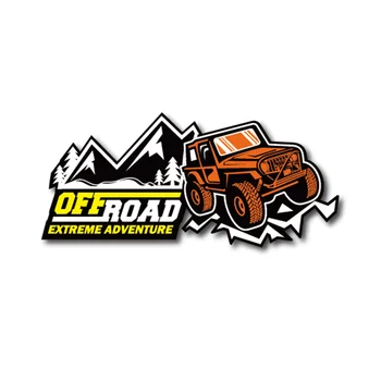 Off-road Reflektirajuće Naljepnice Automobile Vinil Naljepnica za Jeep Wrangler Rubicon Extreme Adventure SUV 21 cm x 9,5 cm