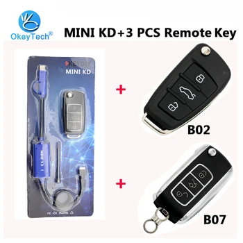 OkeyTech B01-3/B02/B07 S Mini KD 3 Tipke Daljinskog Ključa Generator Daljinsko Upravljanje Podrška za Android Mini KD Automatsko Programiranje Ključeva