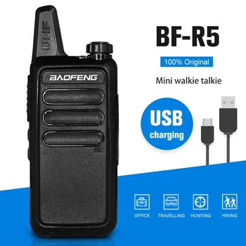 Originalni Baofeng BF-R5 UHF opseg Mini Prijenosni prijenosni radio bf-888s Ručni Dvosmjerni Radio-BF R5 Prijenosni USB Punjenje Radio Lov Pješačenje