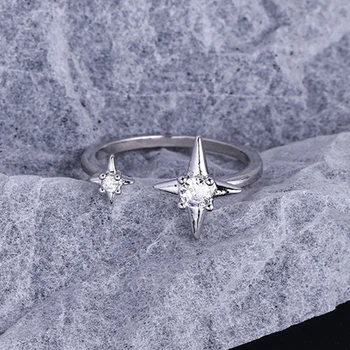 Otvaraju Prstena Sjajna Zvijezda za Žene, Čije Korejski Elegantan Prsten na mali prst, Pribor, Modni Nakit, Poklon, Izravna Dostava, KCR080