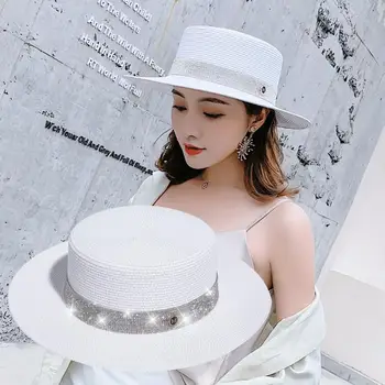 Panama godišnje šešir od sunca ženska slamnati šešir фетровая šešir cilindar unisex šešir Panama šešir sa šljokicama