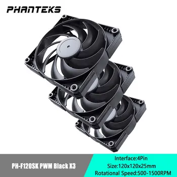 Phanteks PH-F120SK / 140SKPWM Ventilator za šasiju 12 cm/14 cm 5V-3Pin ARGB Ventilator za hlađenje (3X Kit / Hidraulični os / 4Pin-PWM / 500-1500 o/min)