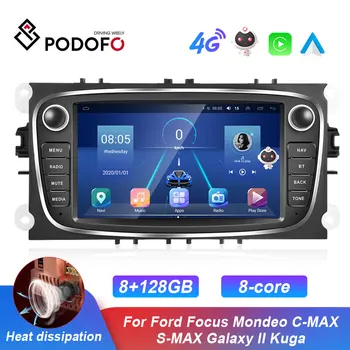 Podofo 8G HIFI Android 10 2 Din Radio Auto Media player 7 