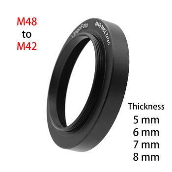 Prijelazni prsten za teleskop M48 (F)-M42 (M) od M48x0.75 do M42x0.75 za žene i muškarce debljine 5 mm 6 mm 7 mm / 8 mm