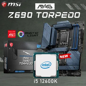 Procesor Intel Core i5 12600k s matične ploče MSI MAG Z690 TORPEDO DDR5 128 GB M. 2 PCIe 5,0 Placa-mãe Combo ATX LGA 1700 procesor 12 generacije Novi