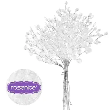 Rosenice 50 Stabljika Umjetni Buket Od Perli Cvijet Kapi Nevjesta Dekor Za Kosu Za Vjenčanje DIY Zanat Cvijet Grančica Vode Grana Bisera