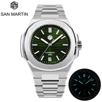 San Martin Diver Watch Men Retro Luxury Sapphire Crystal 20Bar BGW-9 Luminous Gospodo Automatski Mehanički sat SN0076