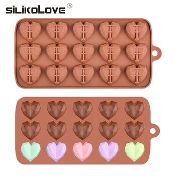 SILIKOLOVE 15 šupljina Mini Ljubavi Srce Čokolade Oblik Silikonski Kalup Za Čokolade Ljepljive Obrazac Za Jelly Ukras Torta Pribor