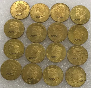 Sjedinjene američke Države Zlato 1851 $ 1 1 dolar Glava Slobode Tip 1 Mesing Metalne fotokopirni kovanice od 10 kom u pakiranju prodao