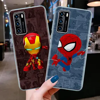 Slatka Spider-Man, Kapetan Amerika, Iron Man Prozirna Torbica Za Telefon Huawei P30 P40 P20 Lite P50 Pro P Smart Z 2019 Soft Stražnji Poklopac Od TPU