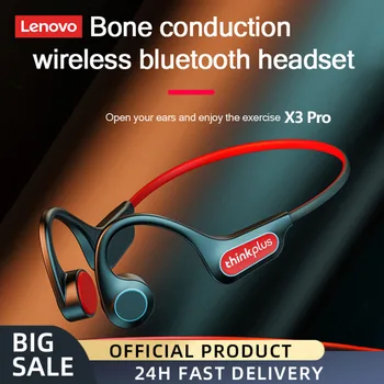 Slušalice tvrtke Lenovo Koštane Vodljivosti X3 X4 X5 X3 Pro Bluetooth Hi-Fi Uho kuka Bežične Slušalice s Mikrofonom Liner Vodootporna
