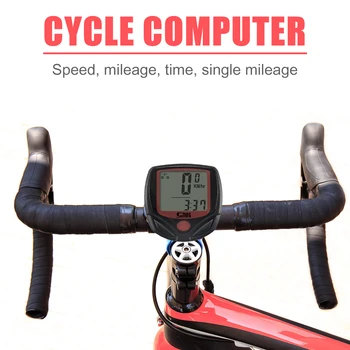 SUNDING Vodootporan MTB Bicikl Kod Žice Tablica Biciklizam LCD Zaslon Štoperica, Odbrojavanje Vježbe Jahanje Na Bicikl Brzinomjer, Brojač kilometara