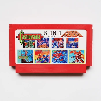 Super Je Rijetko!!! 8 u 1 Mega Man 1/2/3/4/5/6 + 8-bitna igraća karta Castlevania 1/2
